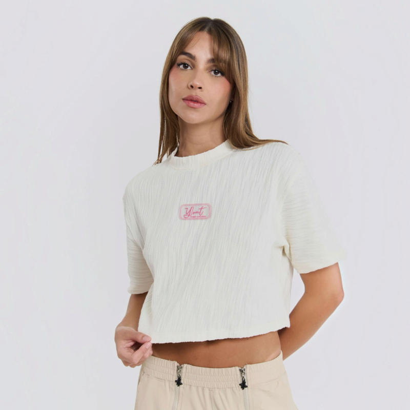 Camiseta Crop Top Blanco Hueso - Image 7