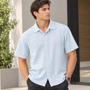 Camisa Casual para Hombre Tipo Galleta con Estampado Geométrico