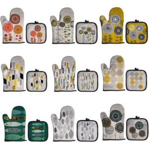 Set de Guante y Agarradera para Cocina – Diseños Estampados