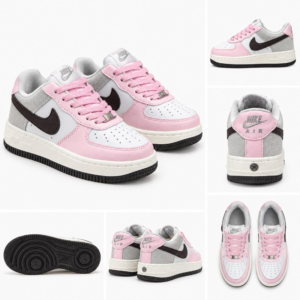 Tenis Urban Style para Niña – Rosados con Detalles Grises y Negros